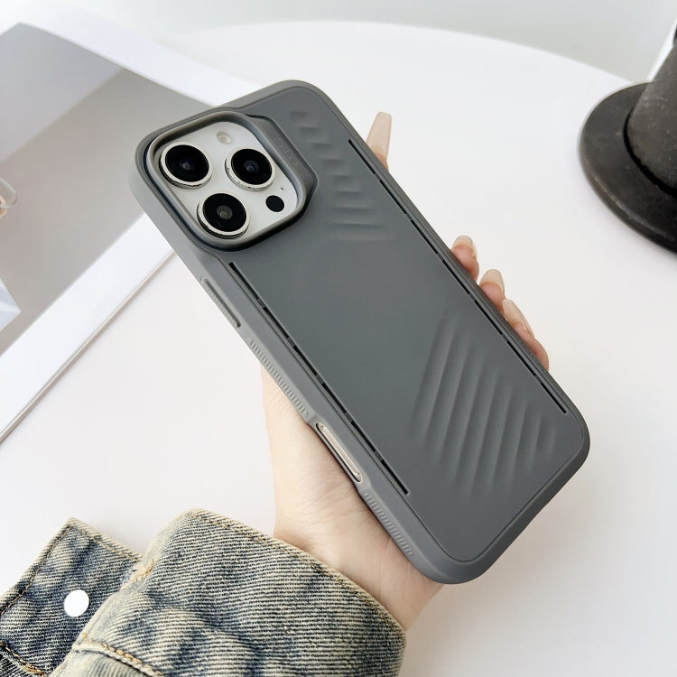 Funda TPU Gaer4 a Prueba de Golpes con Imitación Magsafe para iPhone 16 Pro (Gris)