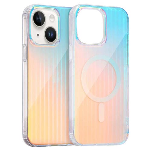 Funda para Teléfono Magsafe iPhone 14 Textura Grabada Láser Rayas Verticales