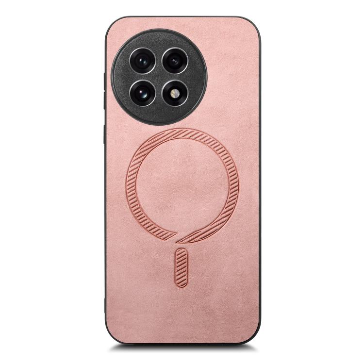 Funda para Teléfono OnePlus Ace 5/5 Pro con Tapa Trasera de PU Magsafe (Rosa)