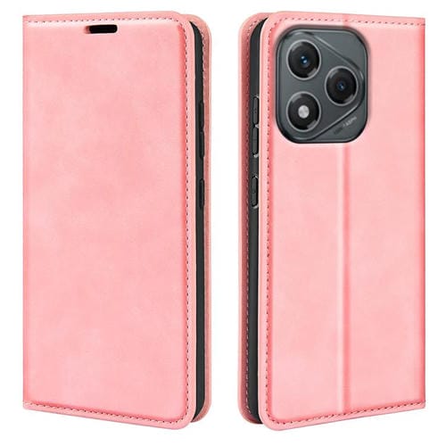 Funda de Cuero con Ventosa Magnética para Honor 400 Lite (Rosa)