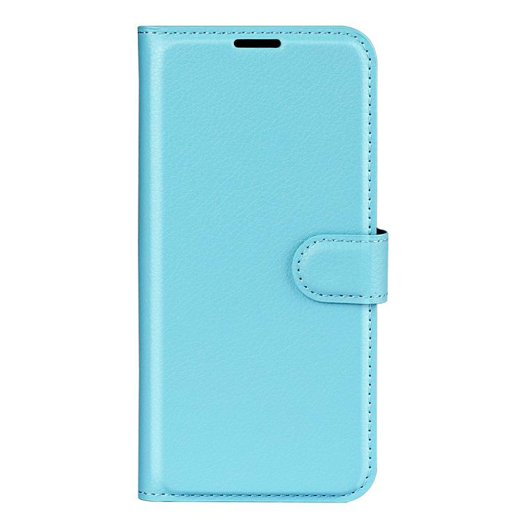 Funda de Cuero para OnePlus Nord 4 con Tapa Horizontal, Textura de Lichi y Soporte (Azul)