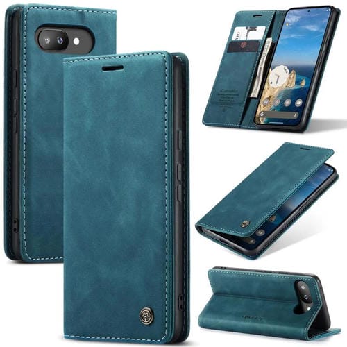 Funda de Cuero con Tapa Horizontal Multifuncional Caseme 013 para Google Pixel 9A (Azul)