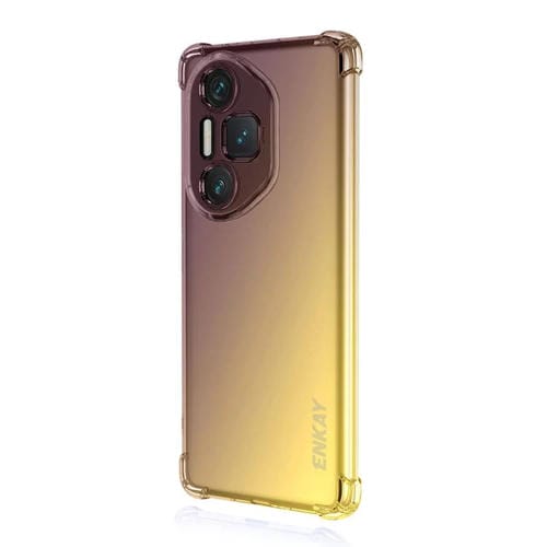 Funda TPU Enkay Hat-Prince con Diseño Sombrero y Bolsa de Aire para Honor 300 Ultra/300 Pro (Morado y Dorado)