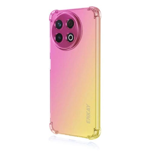 Funda para Teléfono Enkay Hat-Prince Gradient Airbag TPU para Tecno Spark 30C 4G (Oro Rosa)