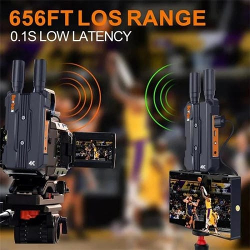 Extensor Inalámbrico 4K HD Bovbox 098 para Cámaras DSLR con Monitor de Video Interfaz Dual SDI HDMI (Enchufe AU)