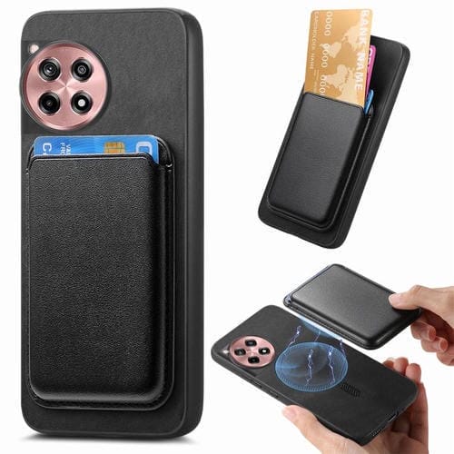 Funda Trasera PU con Tarjetero Magsafe para OnePlus Nord CE4 Ace 3V (Negra)