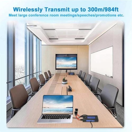 Transmisor y Receptor de Audio y Video Profesional Bovbox 092 Extensor HDMI Inalámbrico 300 M Enchufe Estadounidense