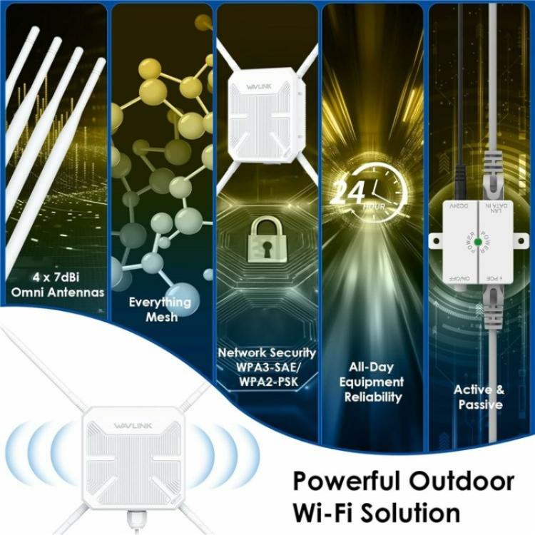 Repetidor AP WAVLINK WN588HA2 extensor WiFi doble banda AC1200 enchufe australiano