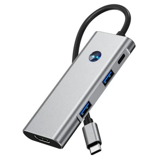 Concentrador USB-C 3.2 2426 apagado de pantalla con tecla 2 x USB 3.2 HD PD 100W