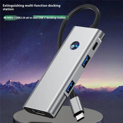 Concentrador USB-C 3.2 2426 apagado de pantalla con tecla 2 x USB 3.2 HD PD 100W