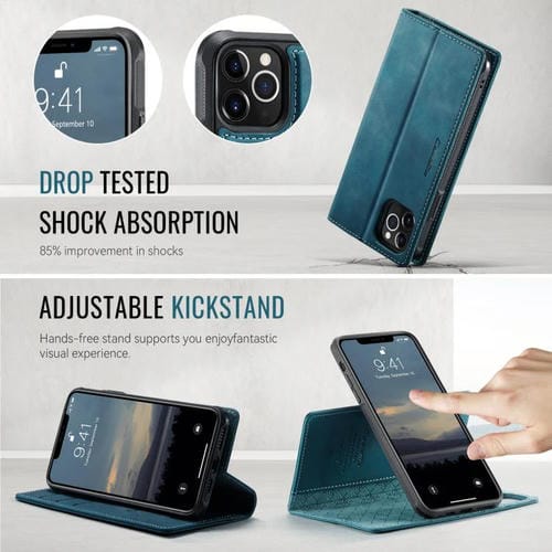 Funda de cuero desmontable CaseMe C49 MagSafe con bloqueo RFID para iPhone 11 Pro (verde)