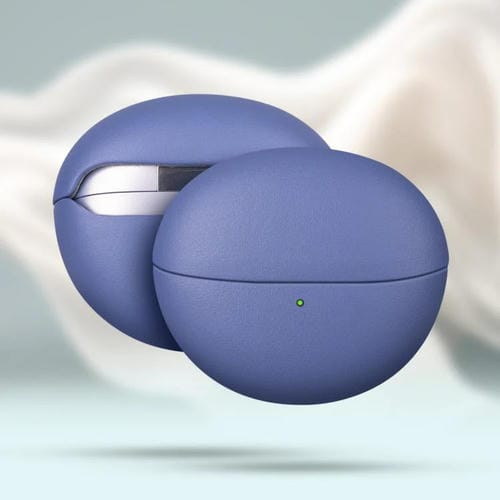 Funda protectora de cuero genuino granulado para auriculares Bluetooth Huawei FreeClip (Wisteria)