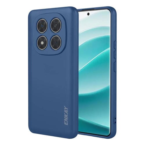 ENKAY - Funda de silicona líquida suave y a prueba de golpes para Redmi Note 14 Pro+ 5G Global (azul oscuro)