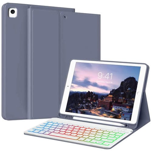 Funda magnética con teclado Bluetooth para iPad Air 11 (2024/2025) (morado lavanda)