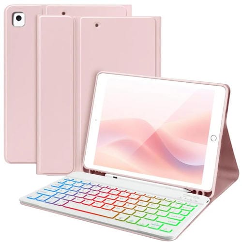 Funda magnética con teclado Bluetooth para iPad Air 11 (2024/2025) (rosa cereza)