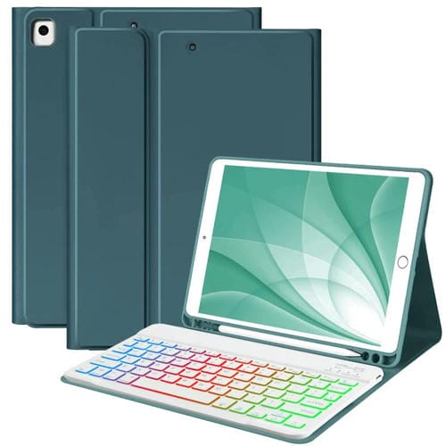 Funda magnética con teclado Bluetooth para iPad 2022 (verde noche oscuro)