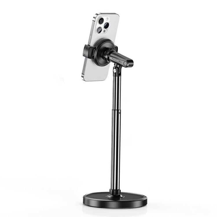 Soporte giratorio y ajustable para teléfono de escritorio T16 para grabación de vlogs en vivo (negro)