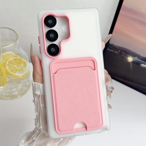 Funda de cuero con textura para Samsung Galaxy S23 FE 5G, a prueba de golpes (rosa)