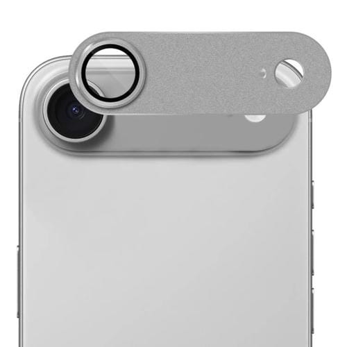 ENKAY - Lente de cámara antirreflejos con armadura esmerilada y película de vidrio templado de aleación de aluminio (gris) para iPhone 17 Air
