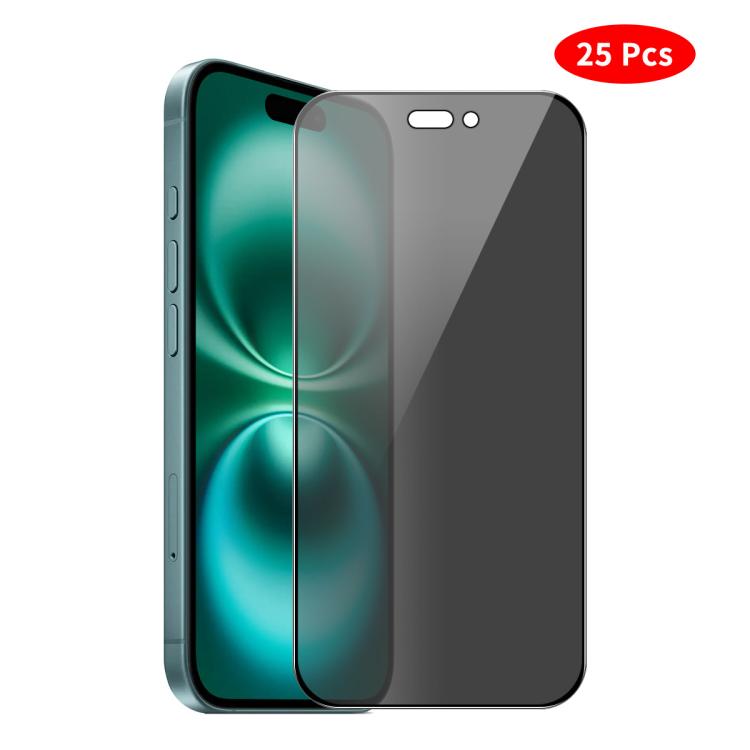 JUNSUNMAY - 25 películas de vidrio templado con impresión de seda y cobertura total para iPhone 16