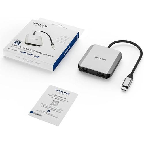 Adaptador USB-C a HDMI WAVLINK UMD320 con puerto alimentación 100 W HDMI 4K y HDMI 8K