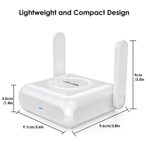 Enrutador de viaje WAVLINK WNT100X3 AX3000 de 160 MHz MU-MIMO OFDMA VPN de doble banda WiFi 6, color: enchufe de EE. UU.