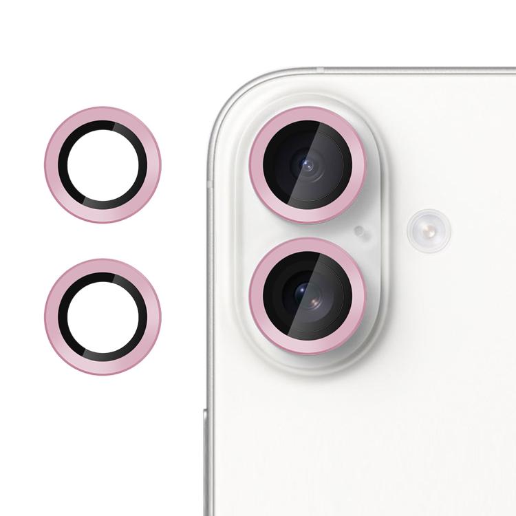 For iPhone 17 Kalebol No Flicker Ultra-Thin Individual Camera Lens Tempered Glass Film(Pink)