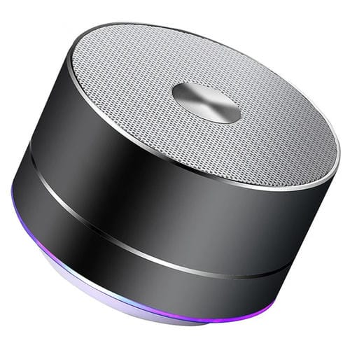 Altavoz Bluetooth Portátil Led Estéreo Con Micrófono Mp3 Subwoof Columna Inteligente (Gris)