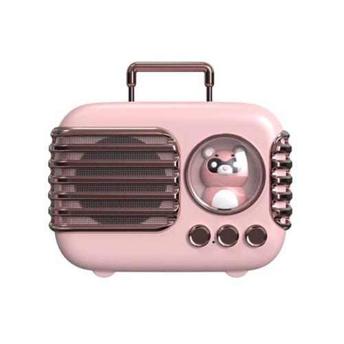 Altavoz Bluetooth portátil Dw09 HD Sound Quality con USB para equipaje (Rosa)