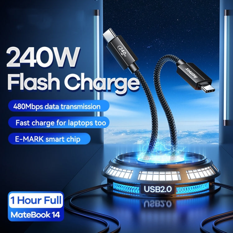 Cable de Datos y Carga Rápida Remax Rc-C035 Dual Usb-C / Type-C Usb2.0 240W (1 m)
