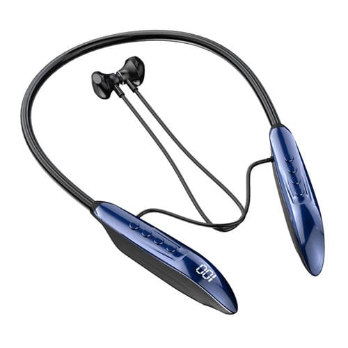 Auriculares Bluetooth M518P Para Correr Colgantes Cuello Modo Espera Prolongado (Azul)
