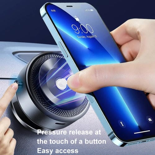 Soporte Magnético Giratorio para Teléfono de Coche Aimite M12 con Ventosa al Vacío y Soporte Magnético Fuerte (Negro)