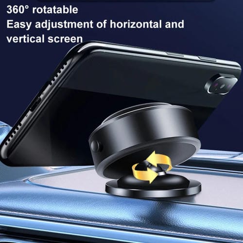 Soporte Magnético Giratorio para Teléfono de Coche Aimite M12 con Ventosa al Vacío y Soporte Magnético Fuerte (Negro)