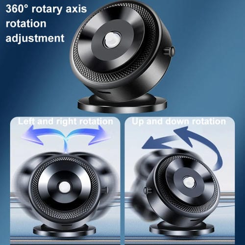 Soporte Magnético Giratorio para Teléfono de Coche Aimite M12 con Ventosa al Vacío y Soporte Magnético Fuerte (Negro)