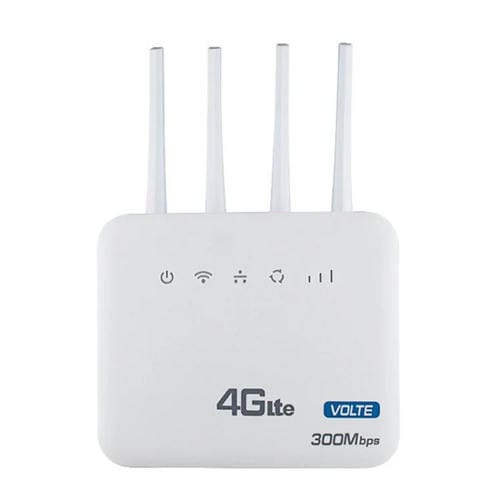 Enrutador de Tarjeta SIM Inalámbrico 4G WIFI6 Volte CPE Versión Estadounidense con RJ45 y RJ11 (Blanco) Enchufe Estadounidense