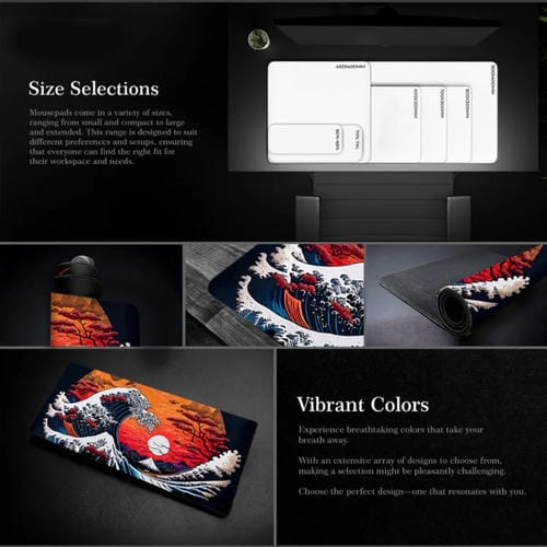 Alfombrilla de Ratón Big Wave 300 x 600 x 2 mm Goma Antideslizante para Juegos (N.º 2)