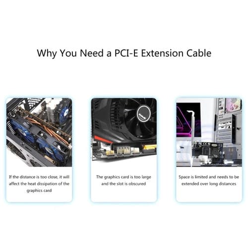 Cable de Extensión Interfaz PCI-E a X1 SSU Longitud 0,3 m
