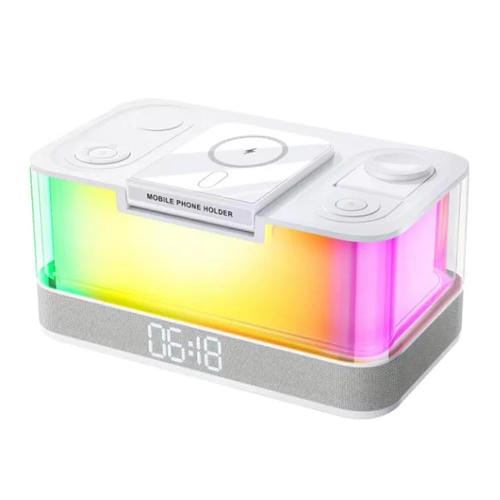 Auriculares Para Teléfono Móvil R8 Reloj Cargador Magnético Inalámbrico Multifunción 3 En 1 (Blanco)