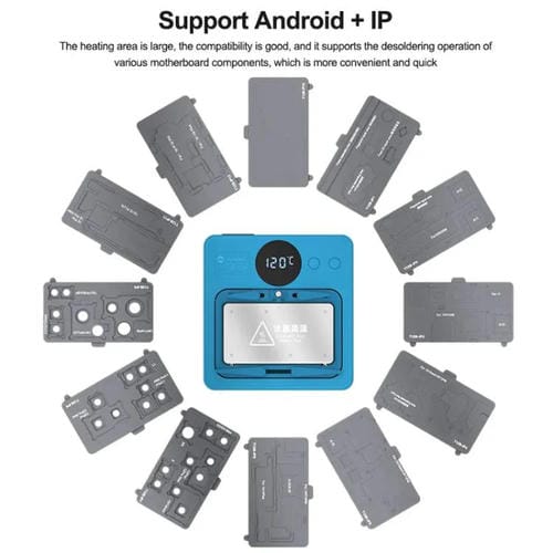 Kit de Plataforma de Aquecimento Sunshine Ss-T12B 9 Em 1 Reparação de Placa Base Compatível com iP7G-16PM e Android Universal