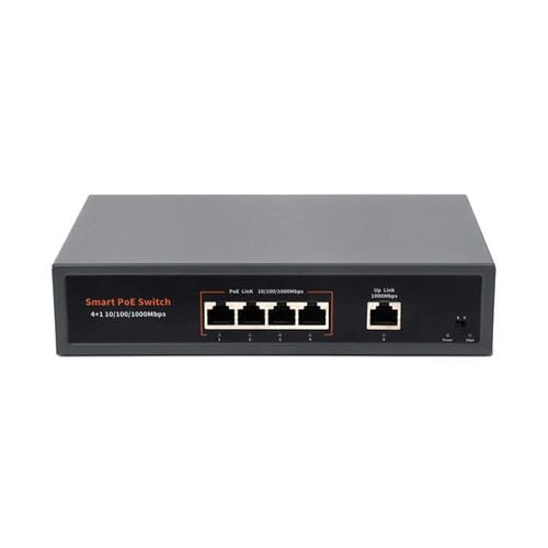 Conmutador Poe Ethernet Gigabit Industrial 4 Puertos 120 W Waveshare (Enchufe de la UE)