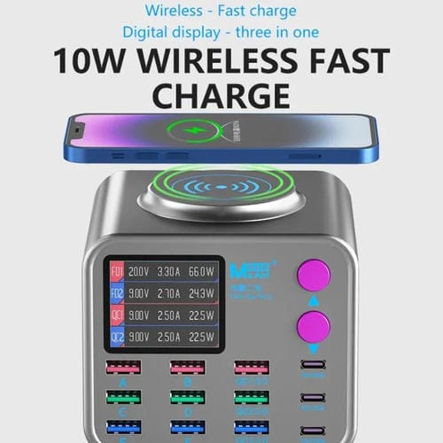 Schreibtischladestation Maant Dianba Nr. 2 Reparatur von Mobiltelefonen mit mehreren USB-Anschlüssen und europäischem Stecker