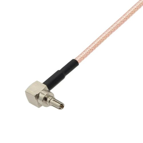 Cable Coaxial RF 30 cm conector macho F recto a conector macho CRC9 90 grados cable puente RG316