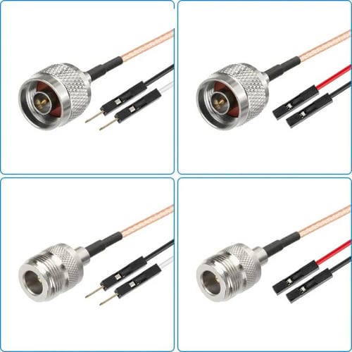 Cable Adaptador Extensión Prueba RF RG316 N Macho a Doble Dupont Macho 0,5 m