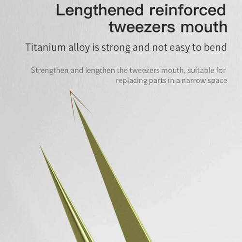 Pinzas de Titanio Maant, Antiestáticas Pequeñas Recoger Pelos en Forma de Nido de Pájaro, Herramienta de Reparación (Rosa) Rectas