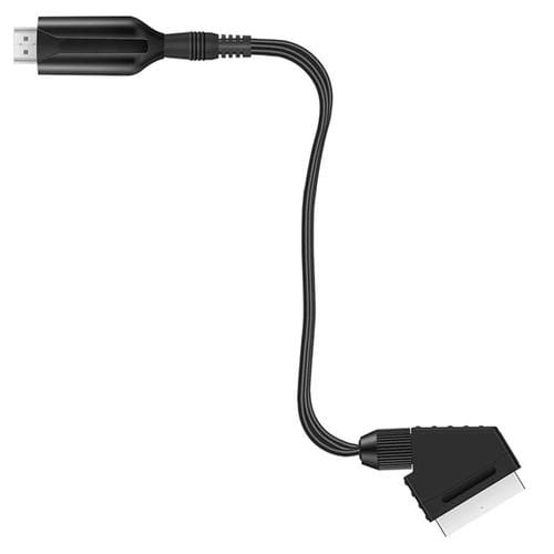 Convertidor Scart a HDMI para Decodificadores, Consolas de Juegos, Audio y Vídeo (Negro)