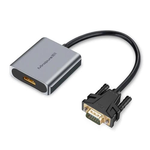 Convertidor VGA a HDMI Mindpure Ad014 para Monitor de Computadora con Fuente de Alimentación de Audio (Versión Mejorada)