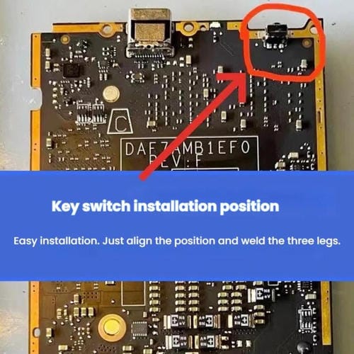 Teclas de Encendido y Apagado Steam Deck Microinterruptor de Encendido Pack de 10