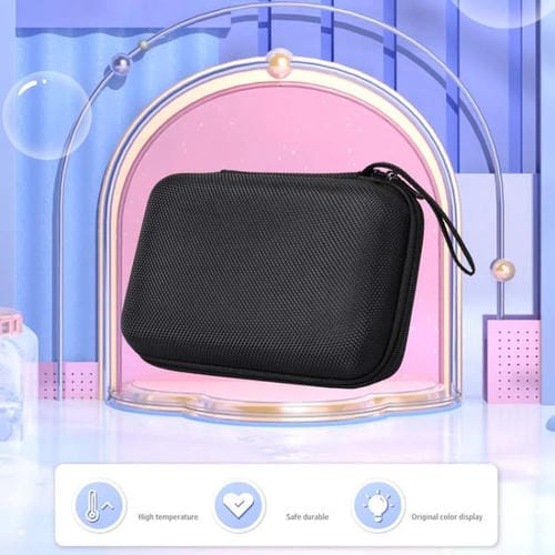 Bolsa de EVA para Disco Duro Portátil con Cremallera a Prueba de Caídas para Guardar Accesorios y Herramientas (Negra)