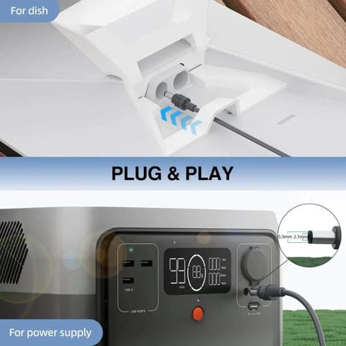 Cable de Alimentación CC a CC Edup Ep-Sk0098 con Miniconector 5,5 x 2,1 mm de 2 Metros