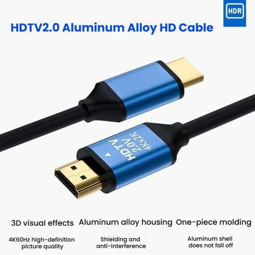 Cable HDMI VegGieg V2.0 4K60Hz conexión video para decodificador TV monitor proyección 5 m (Negro)
